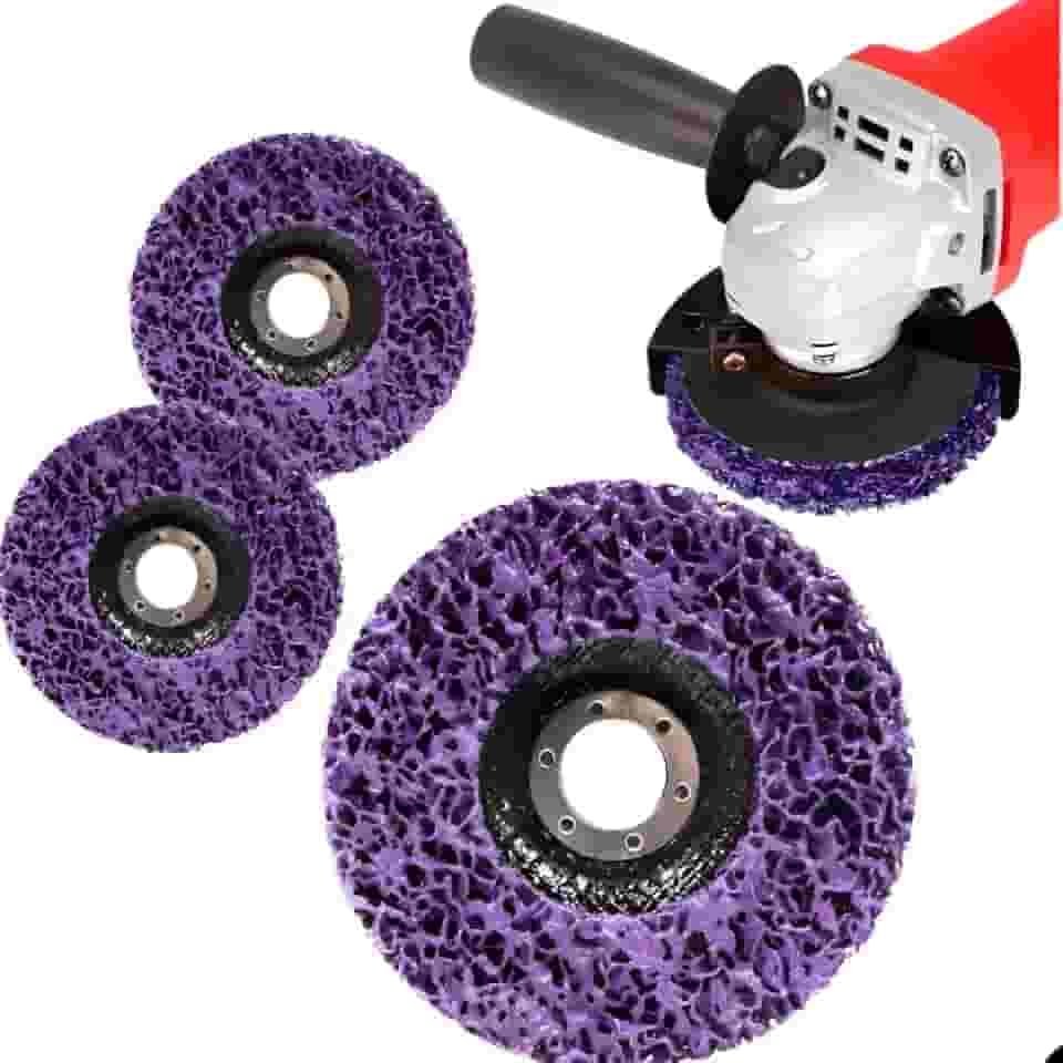 Kit 3 Discos Flap Strip Roxo 115mm Removedor De Tintas Verniz Ferrugem Com Furo 22mm Flysea