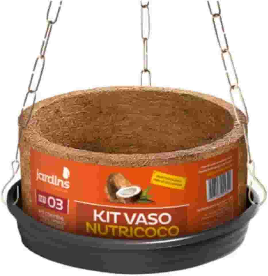 Vaso Pendente Para Plantas Fibra de Coco Completo Nutricoco Nutriplan