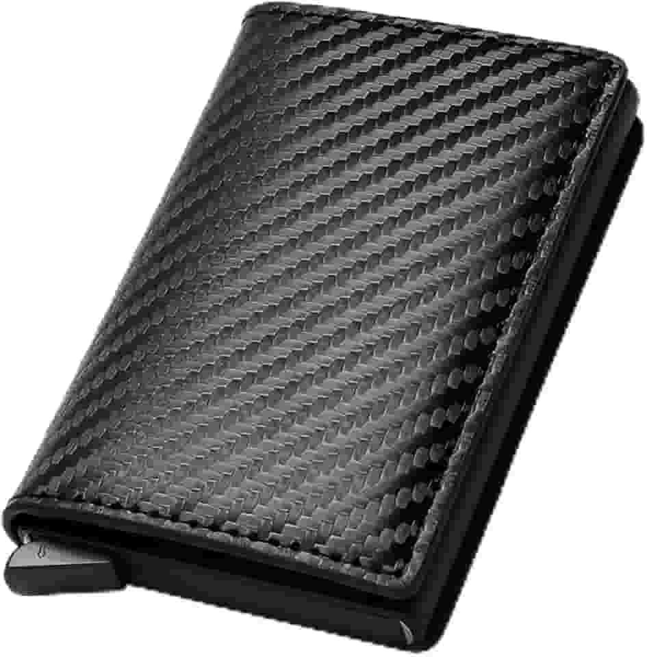 Carteira Slim Antifurto Porta Cartões RFID Proteção Contra Clonagem Design Compacto e Minimalista Couro Mágico Fina Cartões e Dinheiro