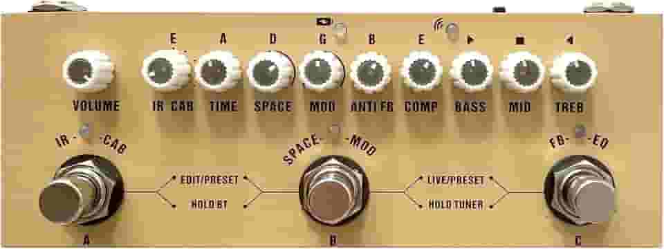 BYBIO Pedal de Efeitos Recarregável para Violão Acústico e Guitarra com Interface de Áudio e Efeitos Profissionais