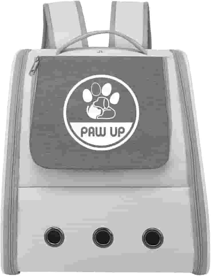 Bolsa Transporte Pet para Cães e Gatos 32x28x38 cm, Bolsa Mochila Respirável com Ventilação, Alças Ergonômicas e Tapete Removível, Resistente e Confortáve (Cinza)