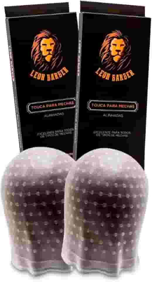 Kit 2 Toucas M Silicone Reflexo Alinhado Luzes Leon Barber
