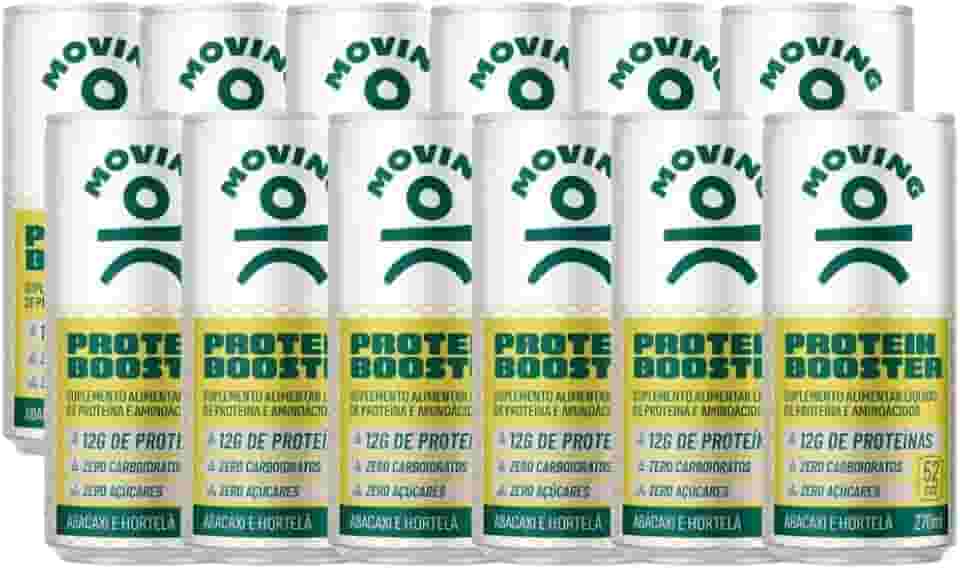 Combo 12 Refrigerante Proteico MOVING Abacaxi e Hortelã 270ml