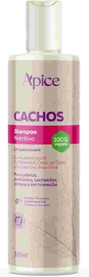 Ápice Shampoo Cachos Nutritivo | Limpeza Suave e Nutrição para Cachos Naturais, Crespos ou em Transição | 300ml
