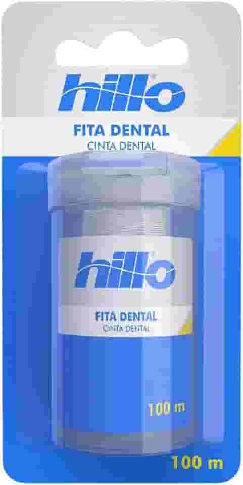 Hillo Fita Dental, 100 Metros, Maior Largura e Mais Superfície de Contato para Remoção Eficiente de Resíduos