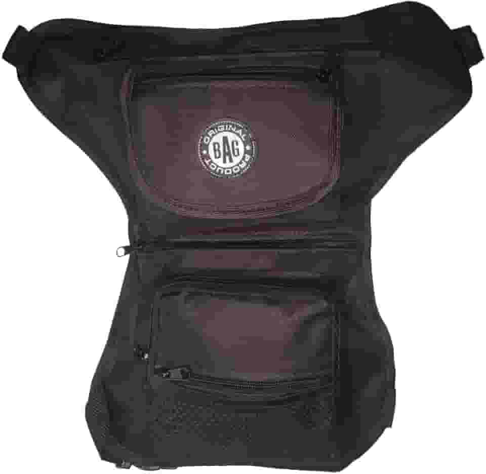 Pochete de Perna Cartucheira Motoboy Camping Trilha Esportiva Multiuso Masculino Feninino - Preto