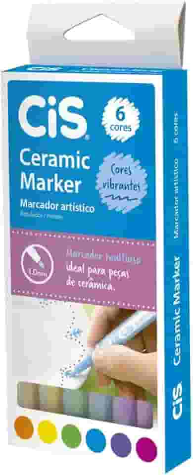 Marcador Multiuso CIS Ceramic Marker, Estojo com 6 unidades sortidas