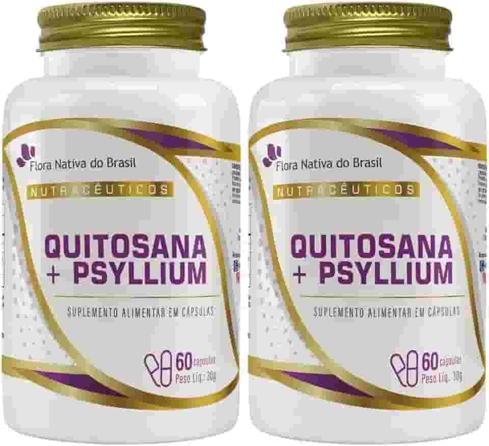 KIT 2X Quitosana com Psyllium 60 cápsulas - Flora Nativa