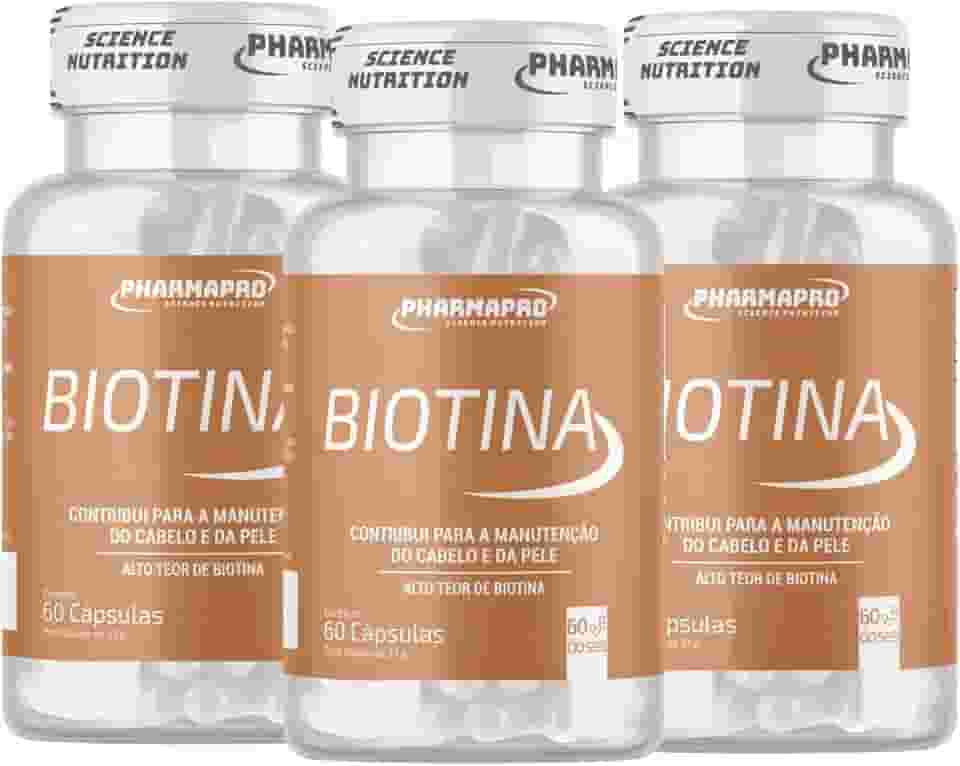 Kit 3x Biotina Pura 100% Idr - Firmeza & Crescimento
