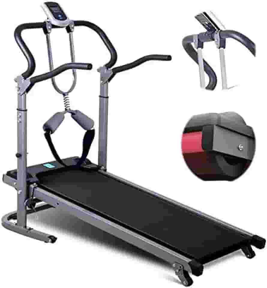 Esteira Dobrável, Esteira Manual Com Capacidade De 150kg E Rodas Duplas, Esteira Portátil De Baixo Ruído Para Corrida,HaoAMZ