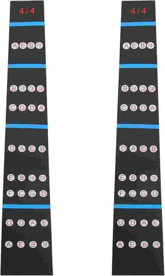 Guia de dedo de violino E-outstanding 2 peças 4/4 para prática de violino adesivo guia de dedo de violino, adesivo de braço de violino, marcador de braço de violino, marcador de braço de violino