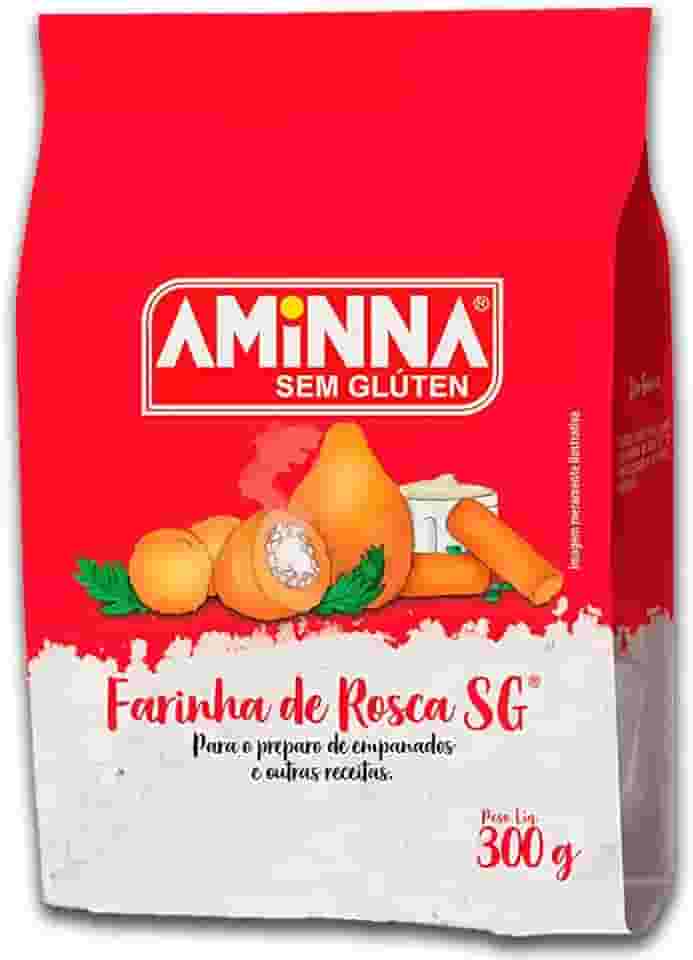 Kit 3 Farinha de Rosca Sem Glúten Sem Lactose SG Aminna 300g