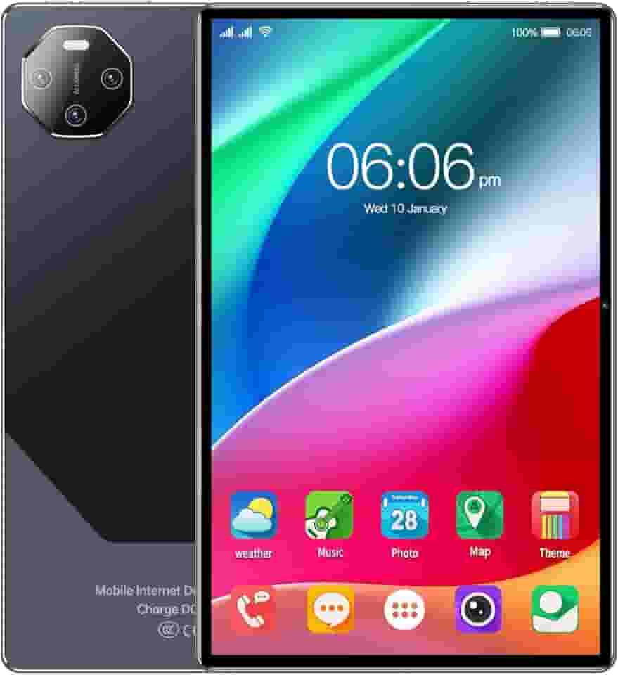 Tablet com tela de 11,6 polegadas, 16 GB de RAM + 512 GB de ROM, bateria de 12.000 mAh, edição WiFi, Android 13 (Preto)