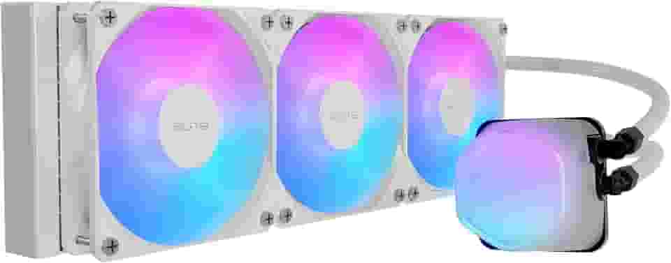 Cooler Master Cooler líquido de CPU MasterLiquid ML360 Illusion Close-Loop AIO, cúpula translúcida, bomba de câmara dupla de 3ª geração, radiador 240, halo duplo MF120 para AMD Ryzen/Intel 1200/1151