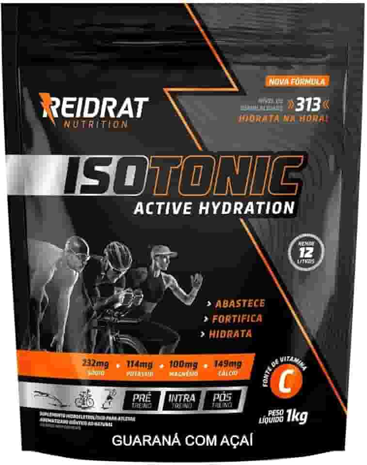Reidrat Isotonic Pacote 1Kg Sabor Guaraná Com Açaí Suplemento Isotônico Em Pó Repositor Eletrolítico Para Atletas Reposição De Sais Minerais.