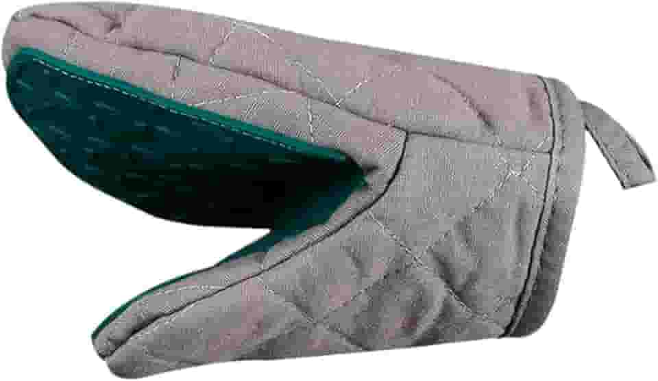 Luva de forno curta lavável antiderrapante, resistente ao calor, multiuso, para utensílios de cozinha, churrasco e confeitaria, Verde