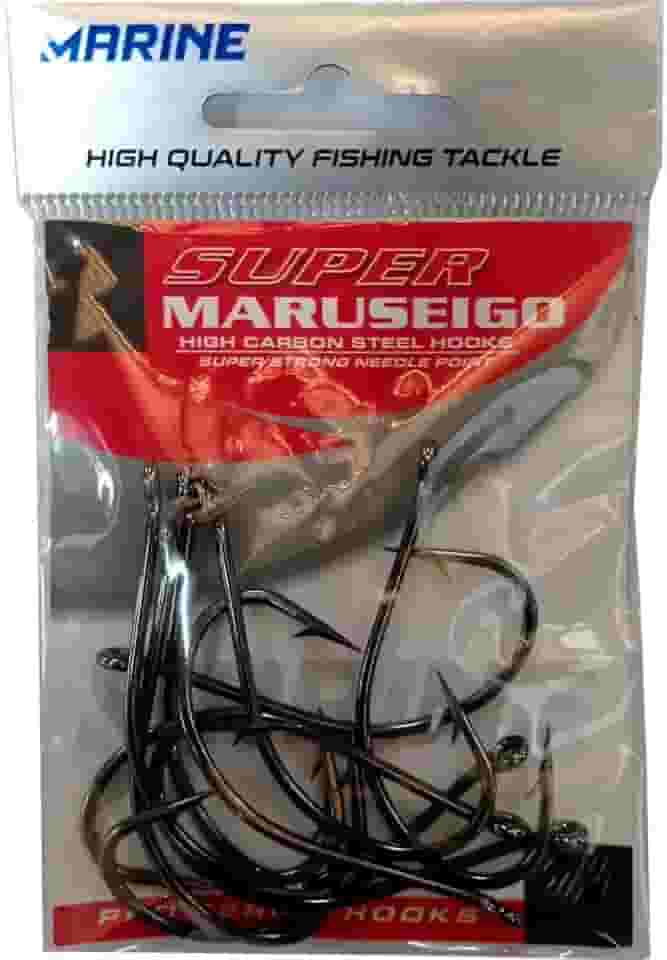 Anzol Super Maruseigo Black Nickel N° 30, Pacote com 10
