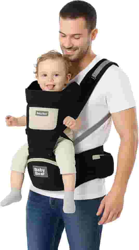 Canguru Para Bebê Ergonômico 20KG Premium 12 Posições 4 Em 1 - Confortável Seguro Ajustável Para Transporte De Criança