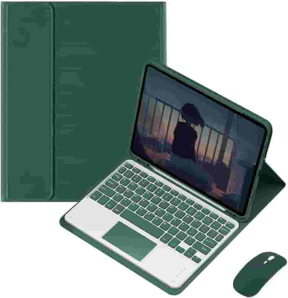 Capa Com Teclado Bluetooth e Mouse Para iPad 9ª 8ª 7ª Geração