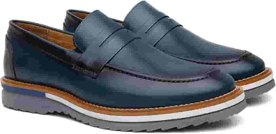 Sapato Mocassim Masculino Social Em Couro Legitimo Nobre Moderno Confortável Estiloso Sofisticado SuperMacio