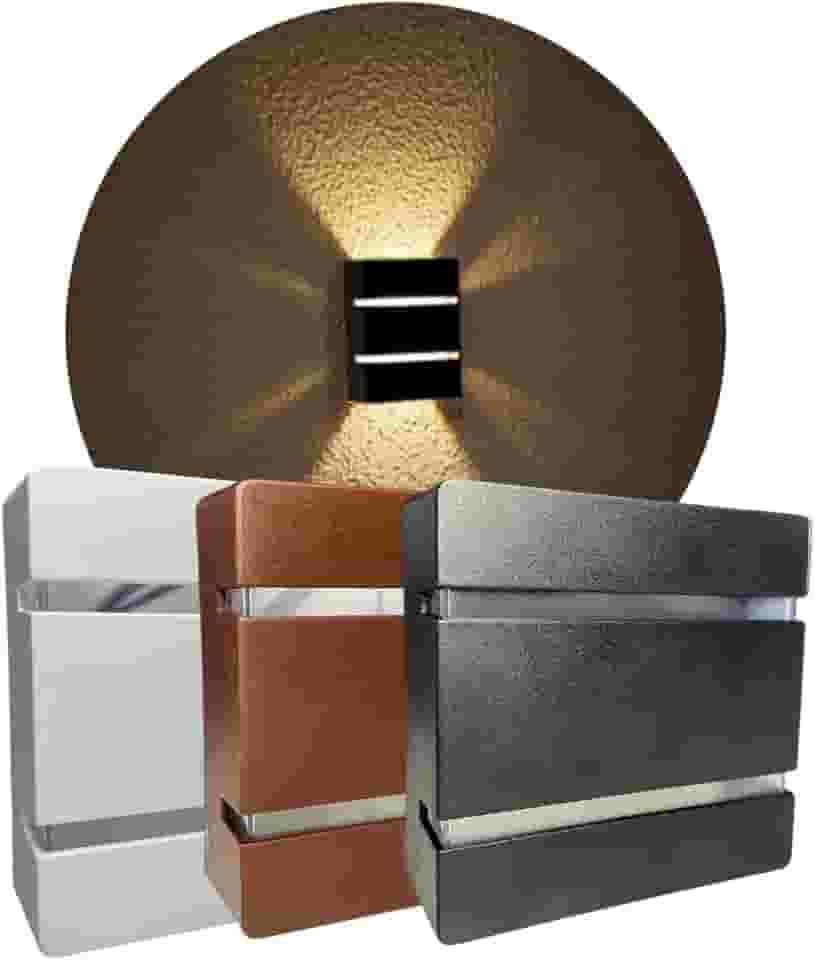 KIT 4 Arandelas slim 2 frisos luminária moderna interna Ou externa |DEPARTAMENT STORE (PRETO)