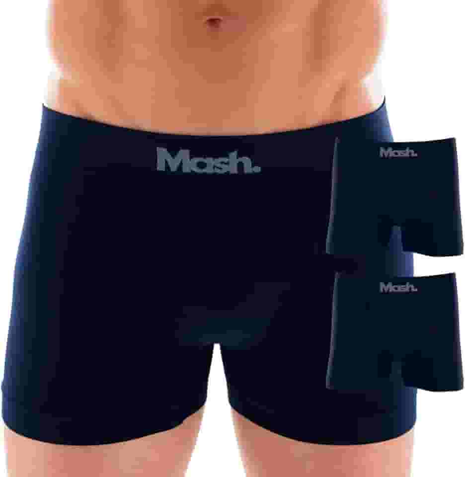 Kit 2 Cuecas Boxer Mash Poliamida Toque Gelado Sem Costura Box Adulto Masculina