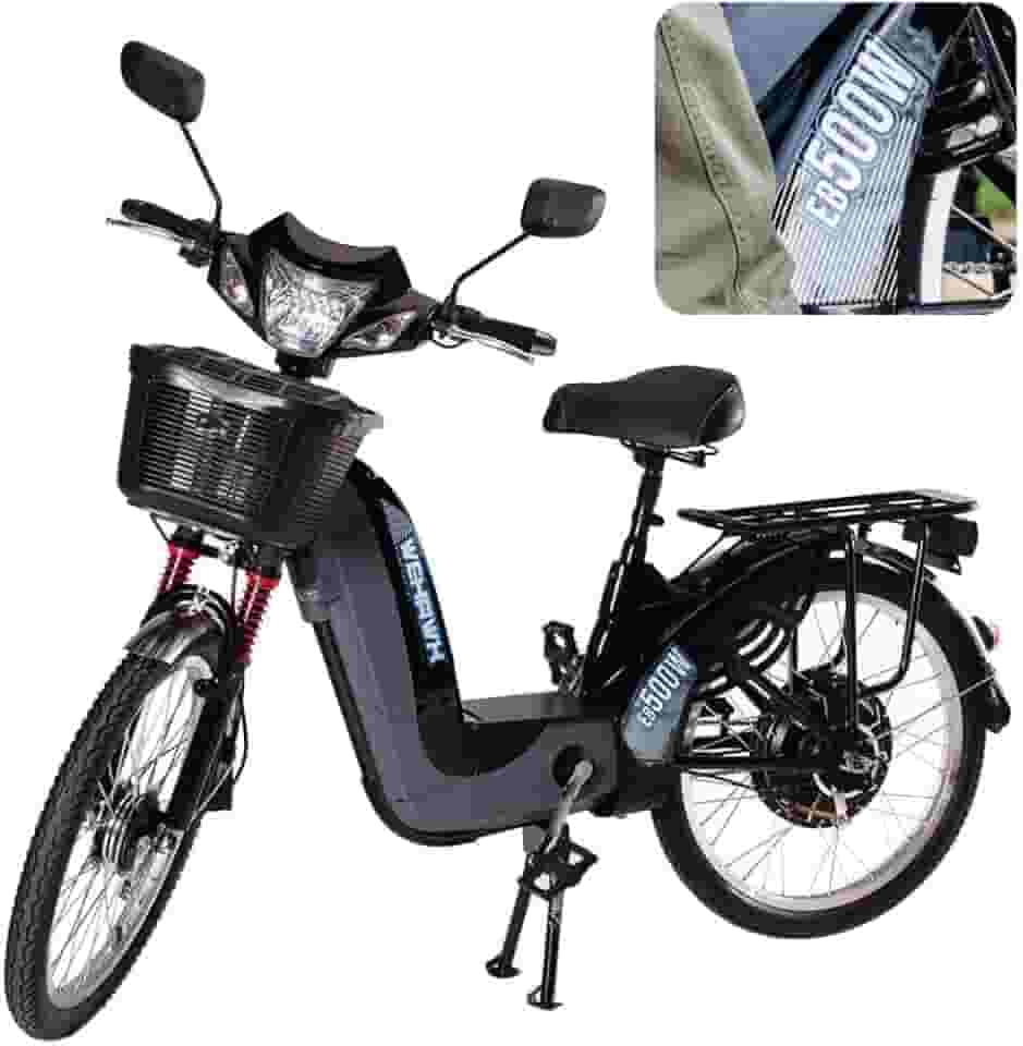 Bicicleta Elétrica Motor 500w Wehawk Hw03 Bateria Recarregável