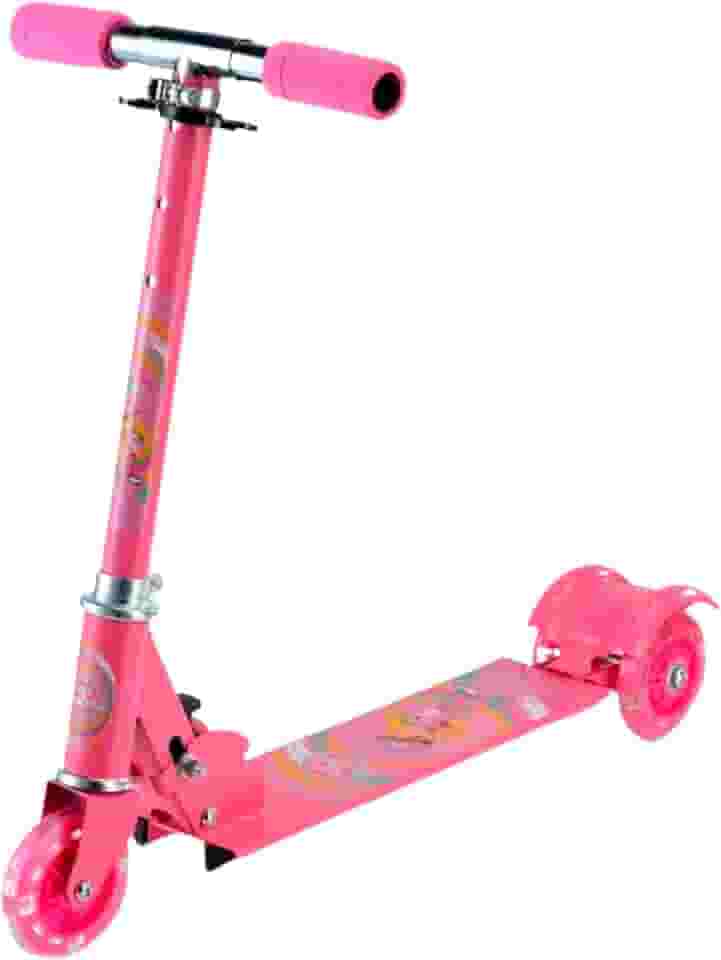 Patinete Infantil Uni Toys, 3 rodas, Cor Rosa, Dobrável, Com Led nas Rodas