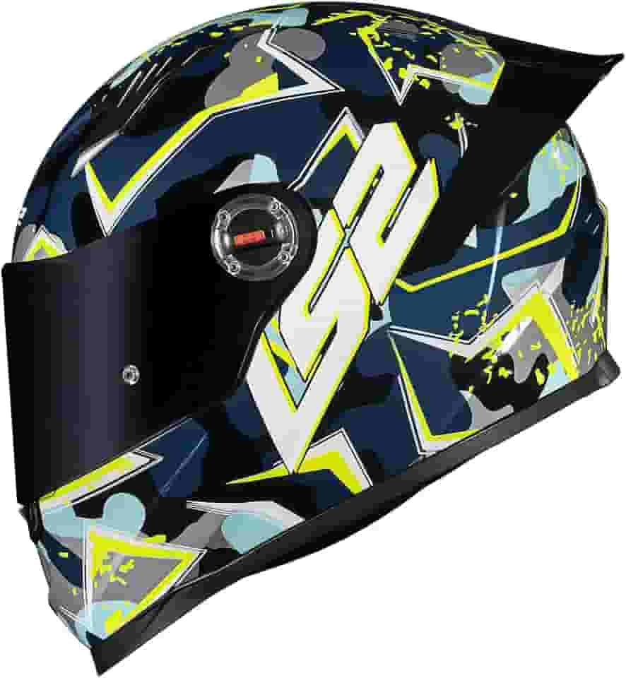 Capacete Masculino Moto Ls2 Ff358 S Camuflado Azul Spoiler