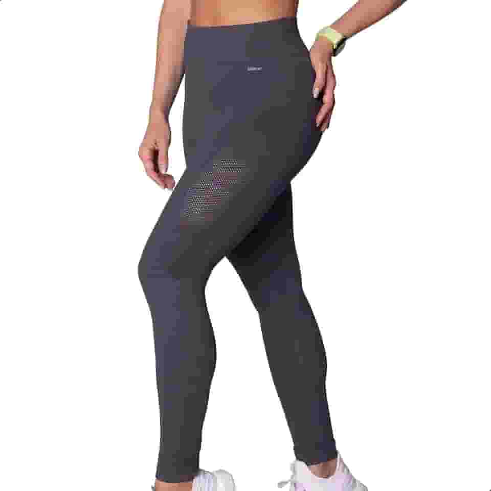 Legging Academia Poliamida Cintura Alta Microfuros Sem Costura Fitness Selene