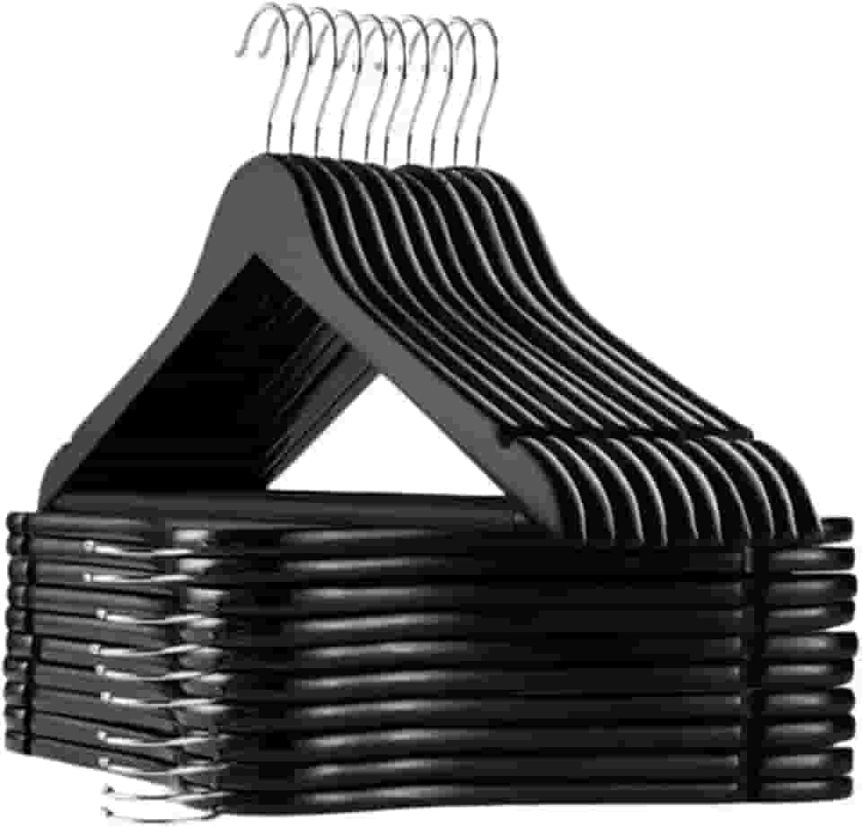 Cabide Madeira variações Preto ou Marfim (10, Preto)