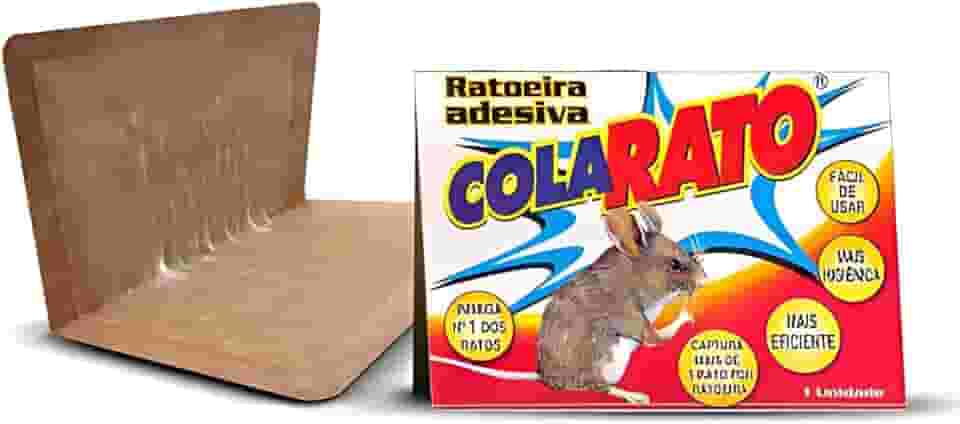 Kit 2 Ratoeira Adesiva Cola Pega Rato Armadilha Pegajosa Forte Controle de Roedores Baratas Aranhas e Pragas Urbanas Fácil Uso Doméstico