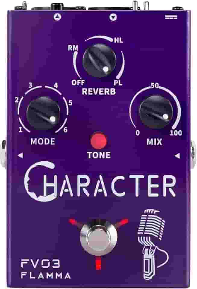 FLAMMA Fv03 Pedal De Efeitos Vocais Processador Voz Amplificador Stompbox Que Muda Sons Como Robô Masculino Feminino Bebê Com Delay Reverb Para Polir Inclui Guitarra