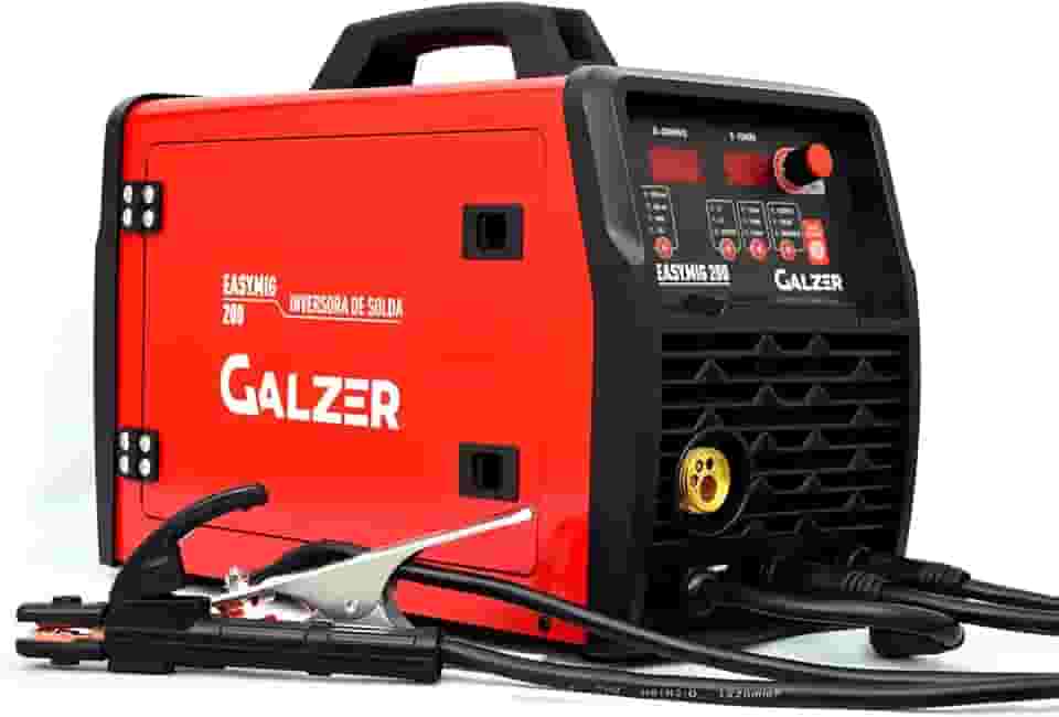 Máquina Solda 3 Em 1 - Easy Mig Tig Mma 200a Cor Vermelho Frequência 50 Hz/60 Hz