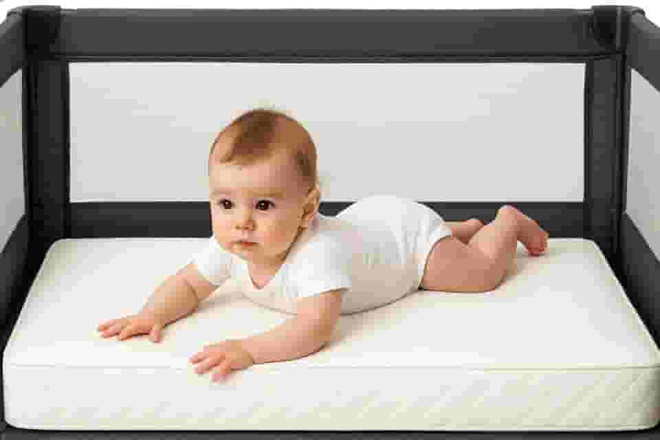 Colchão para Chiqueirinho Berço de Bebê 100cm x 70cm x 10cm D18 Um Lado Impermeável, Anti-Ácaros