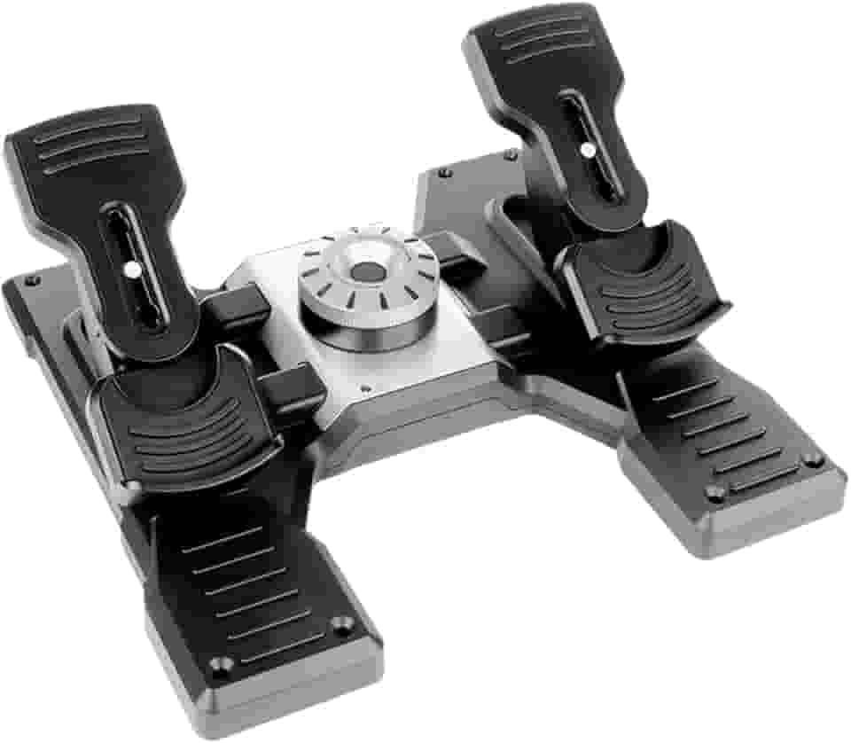 Pedais de Leme com Freio de Simulação Profissional Flight Rudder Pedals