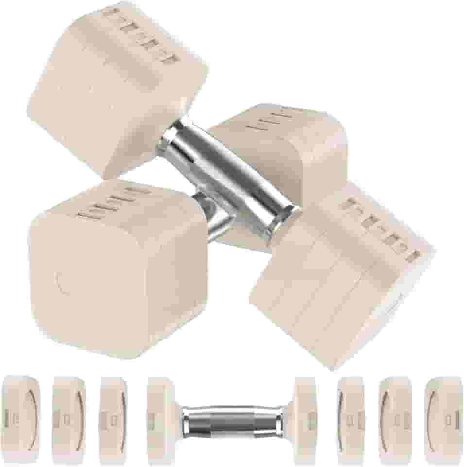 Conjunto de 2 halteres ajustáveis, halteres de peso ajustável com 4 níveis de 2 kg, 3 kg, 4 kg, 5 kg, conjuntos de pesos de mão para mulheres/homens, academia, treino de corpo inteiro