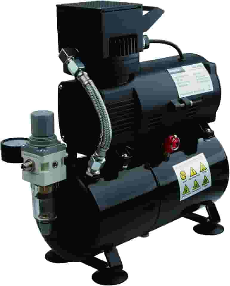 Airgoo Compressor de aerógrafo premium AG-426 com ventilador de resfriamento Superpower e tanque de ar para pulverização de aerógrafo, hobby, tatuagem corporal, pintura de modelo, gráfico automotivo,