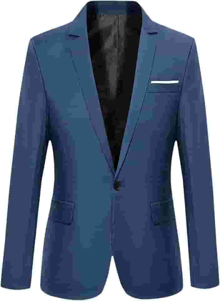 Jaquetas De Terno Masculino Slim Fit Blazer Blazer Business Casual One Button Blazers De Manga