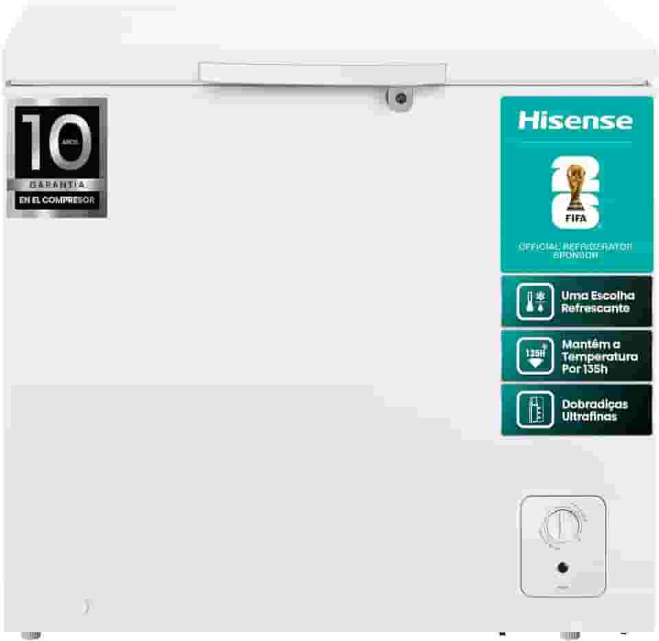 Freezer Horizontal Hisense 198 Litros Tripla Ação Branco FC257N – 127 Volts
