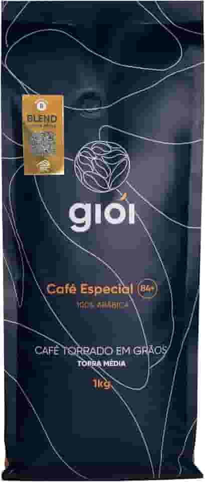 Giói Café Especial, 100% Arábica, Torrado, Em Grãos, 84+ (1kg, Blend Média)