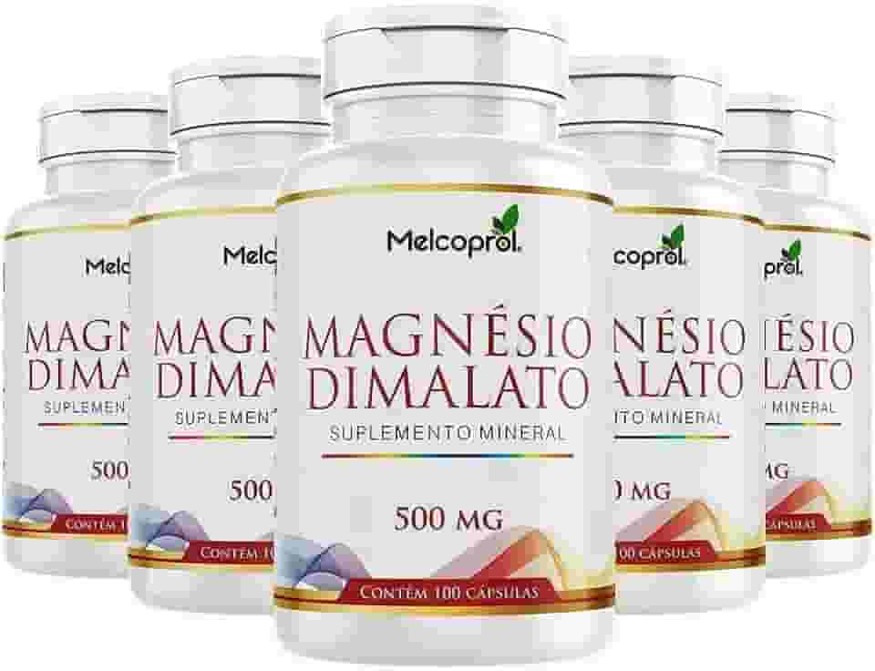 Magnesio Dimalato 500mg 5x 100 Cápsulas Puro Máximo 2/dia