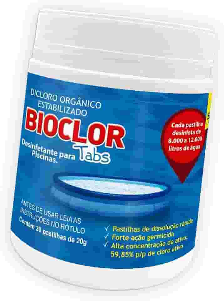 30 Pastilhas Desinfetantes Para Piscina 8.000 a 12.000 litros - Bioclor Tabs
