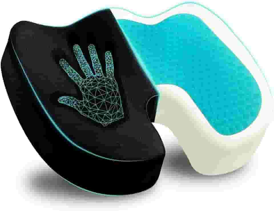 Almofada Gel, 45*35*7cm, Almofada Coccix, Almofada de Assento de Espuma de Memória, Almofada para Coccix, Almofada Hemorroida, Almofada para Cadeira, Almofada de Assento para Cadeira de Escritório