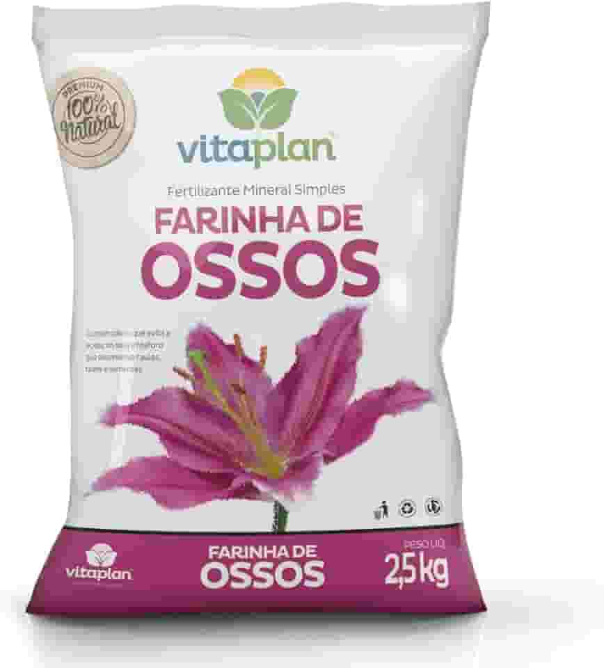 2,5kg Farinha de Ossos, Fertilizante Adubo Orgânico para Plantas Jardim Hortas