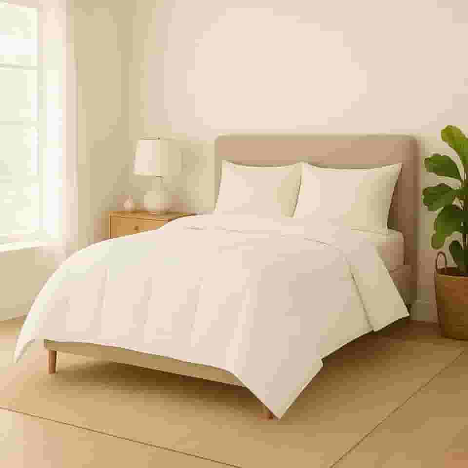 Edredom Dupla Face Matelado Grande Hipoalergênico Toque Macio (Branco, Casal Queen)