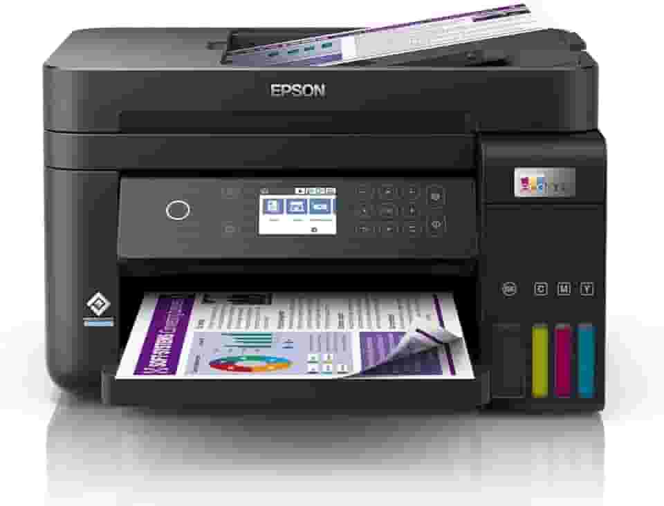 EPSON Multifuncional EcoTank L6270 - Tanque de Tinta Colorida, Wi-Fi Direct, Ethernet, Frente e Verso Automático, ADF, Bivolt, Preto