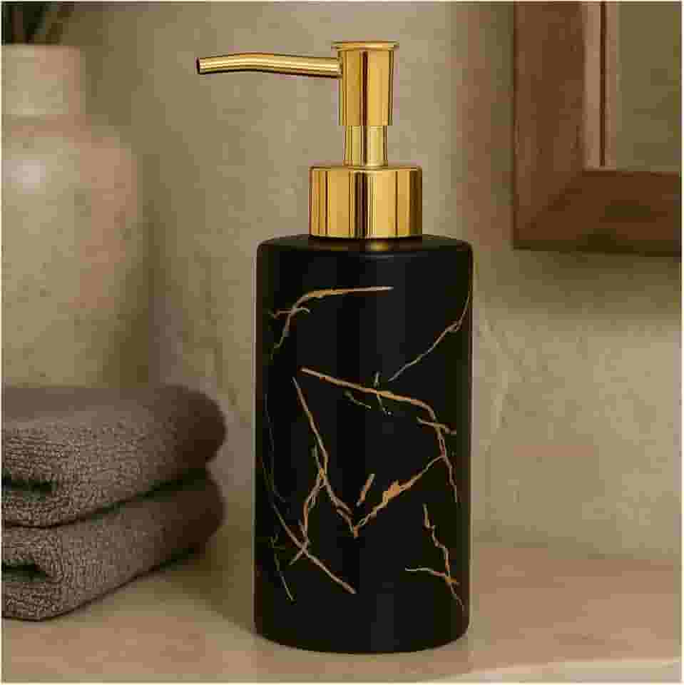 Porta Sabonete Líquido Dispenser Banheiro Lavabo (Preto)