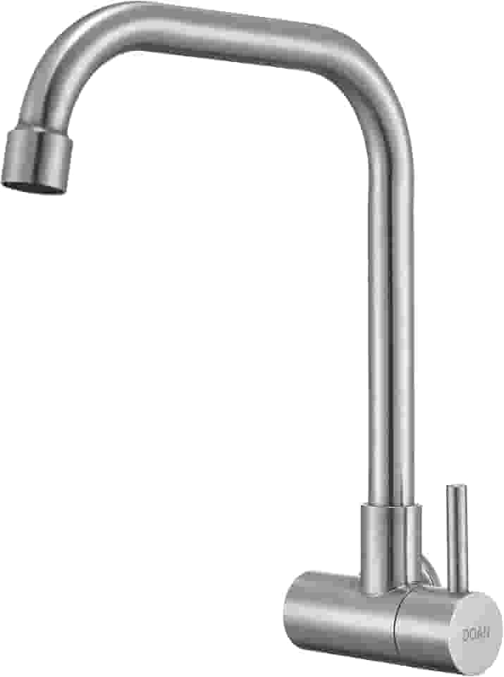 Torneira Inox Cozinha Giratória Parede Longa Nox16D