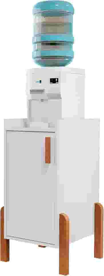 Armário Balcão Suporte para Bebedouro e Galão de Água Garrafão (Branco)